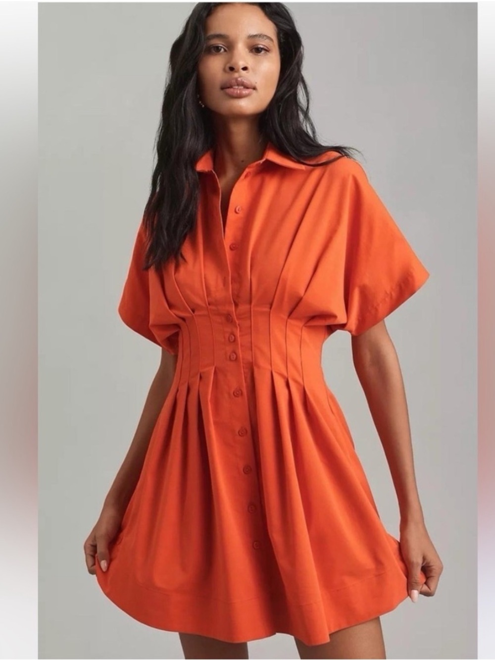 Anthropologie x Exquise Tobie Mini Shirt Dress Size 1X NWT